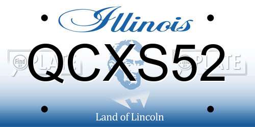 QCXS52 Illinois License Plate