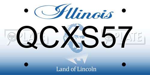 QCXS57 Illinois License Plate