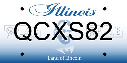 QCXS82 Illinois License Plate