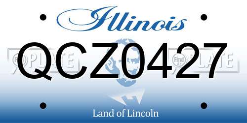 QCZ0427 Illinois License Plate