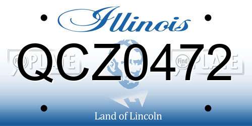 QCZ0472 Illinois License Plate