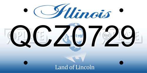 QCZ0729 Illinois License Plate