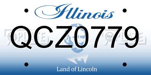 QCZ0779 Illinois License Plate