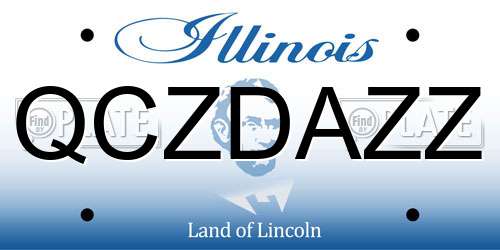 QCZDAZZ Illinois License Plate