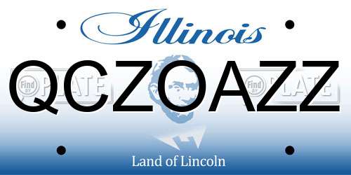 QCZOAZZ Illinois License Plate