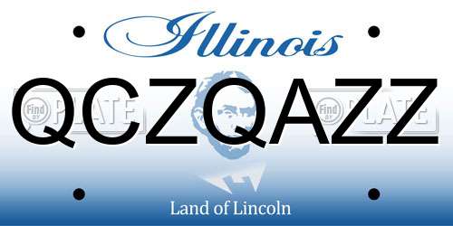QCZQAZZ Illinois License Plate