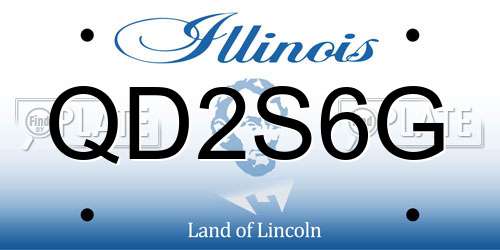 QD2S6G Illinois License Plate