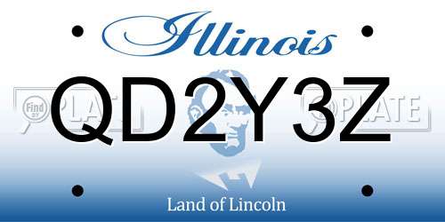 QD2Y3Z Illinois License Plate