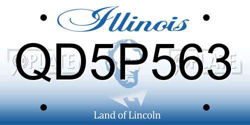 QD5P563 Illinois License Plate