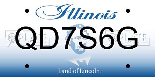 QD7S6G Illinois License Plate
