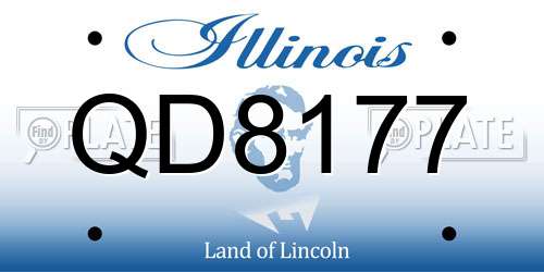 QD8177 Illinois License Plate