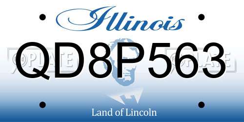 QD8P563 Illinois License Plate