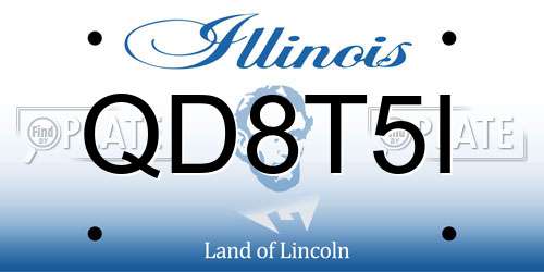 QD8T5I Illinois License Plate