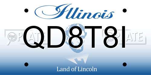 QD8T8I Illinois License Plate
