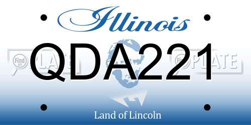 QDA221 Illinois License Plate