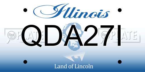QDA27I Illinois License Plate
