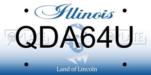 QDA64U Illinois License Plate