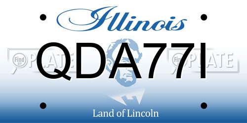 QDA77I Illinois License Plate