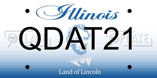 QDAT21 Illinois License Plate