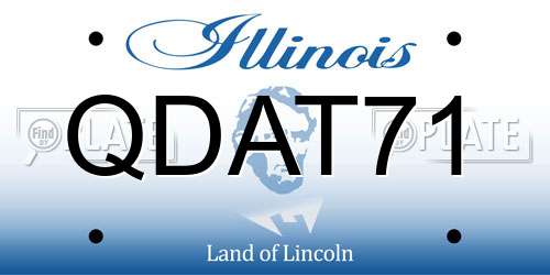 QDAT71 Illinois License Plate