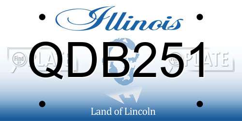 QDB251 Illinois License Plate