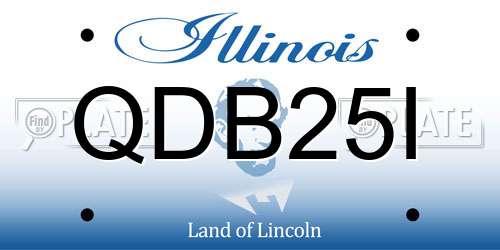 QDB25I Illinois License Plate