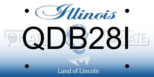 QDB28I Illinois License Plate