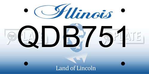 QDB751 Illinois License Plate