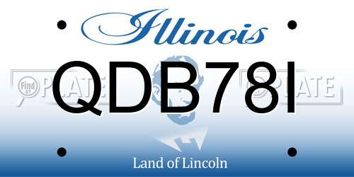 QDB78I Illinois License Plate
