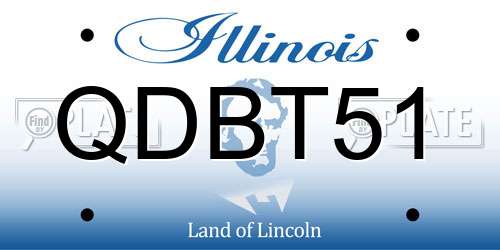 QDBT51 Illinois License Plate