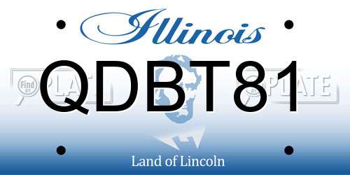 QDBT81 Illinois License Plate
