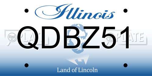 QDBZ51 Illinois License Plate