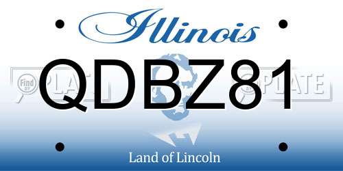 QDBZ81 Illinois License Plate
