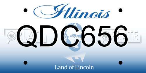 QDC656 Illinois License Plate