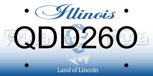 QDD26O Illinois License Plate