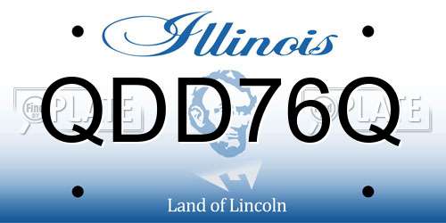 QDD76Q Illinois License Plate