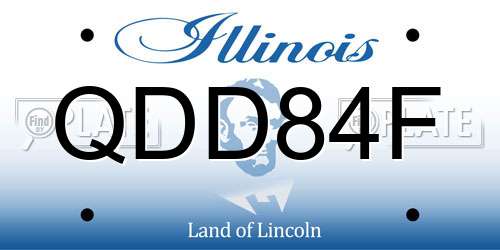 QDD84F Illinois License Plate