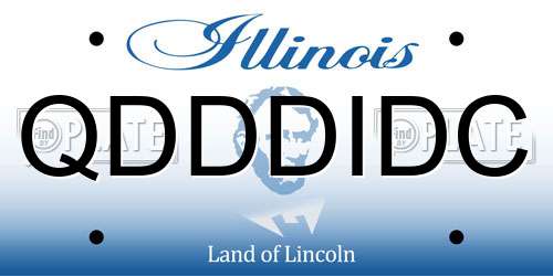 QDDDIDC Illinois License Plate