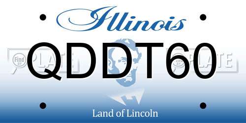 QDDT60 Illinois License Plate