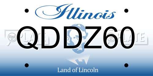 QDDZ60 Illinois License Plate