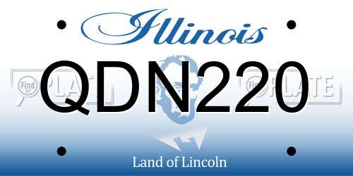 QDN220 Illinois License Plate