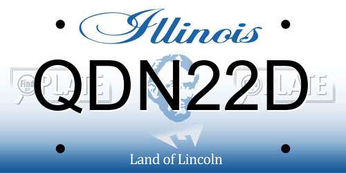 QDN22D Illinois License Plate