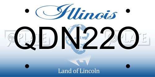 QDN22O Illinois License Plate