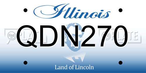 QDN270 Illinois License Plate