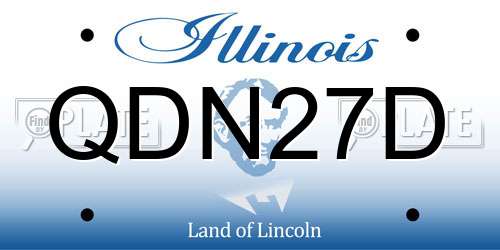 QDN27D Illinois License Plate
