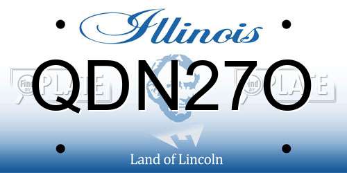 QDN27O Illinois License Plate