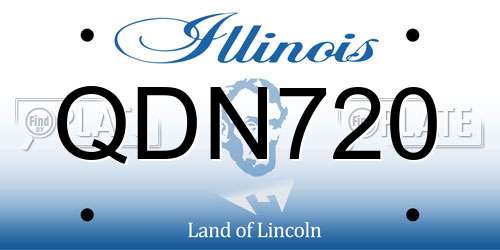 QDN720 Illinois License Plate