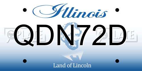QDN72D Illinois License Plate