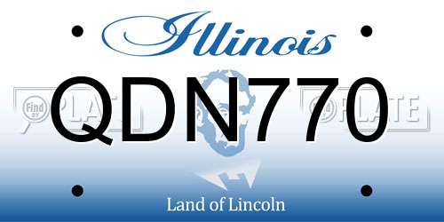 QDN770 Illinois License Plate