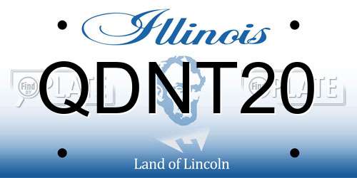 QDNT20 Illinois License Plate